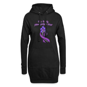 Fibromyalgie Rhumatisme mignon - Sweat-shirt à capuche long Femme - noir - Devant