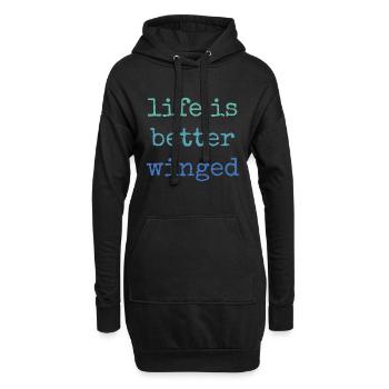 Wing Foil Wingsurfing Foil Wing - Hoodie-Kleid - Schwarz - Vorne