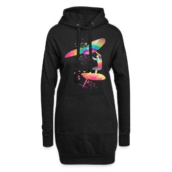 Wing Foil Wingsurfing Man Foil Wing - Sweat-shirt à capuche long Femme - noir - Devant