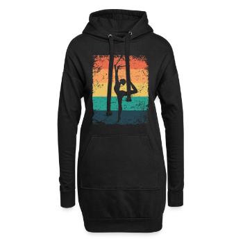 Gymnast Legs Gymnastique Rythmique Rétro - Sweat-shirt à capuche long Femme - noir - Devant