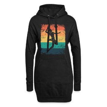Volleyball Joueur Retro Beach Volleyball - Sweat-shirt à capuche long Femme - noir - Devant