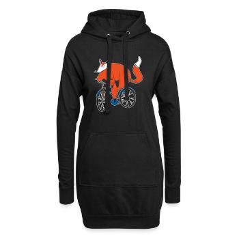 Fuchs Fahrrad - Hoodie-Kleid - Schwarz - Vorne