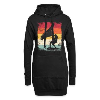 Flügelfolie Wingsurfing Retro-folie Flügel - Hoodie-Kleid - Schwarz - Vorne