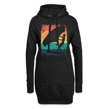Flügelfolie Wingsurfing Retro-folie Flügel - Hoodie-Kleid - Schwarz - Vorne