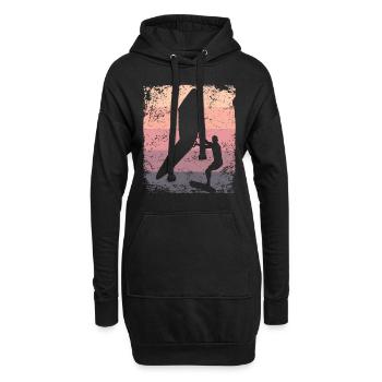 Flügelfolie Wingsurfing Retro-folie Flügel - Hoodie-Kleid - Schwarz - Vorne