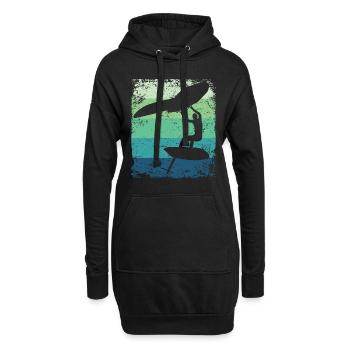 Flügelfolie Wingsurfing Retro-folie Flügel - Hoodie-Kleid - Schwarz - Vorne
