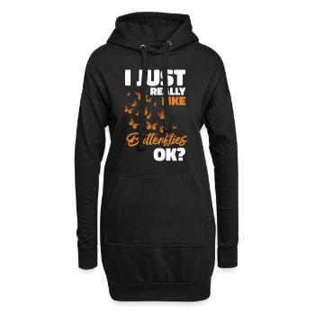 Hobbygärtner Garten Monarch - Hoodie-Kleid - Schwarz - Vorne