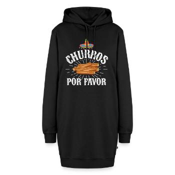 Churros Por Favor Churro mexicain vintage - Sweat-shirt à capuche long Femme - noir - Devant