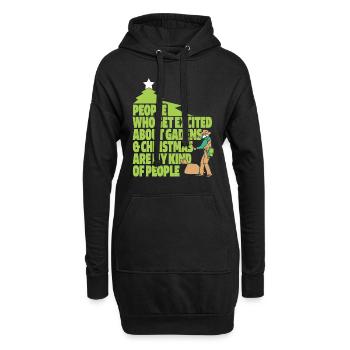 Hobby Gardener Garden Funny Garden Noël - Sweat-shirt à capuche long Femme - noir - Devant