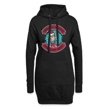 Jardin jardinier amateur Noël dans le jardin - Sweat-shirt à capuche long Femme - noir - Devant