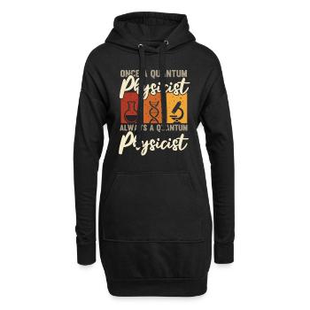 Physik Phyiker Cool Quantenphysik - Hoodie-Kleid - Schwarz - Vorne