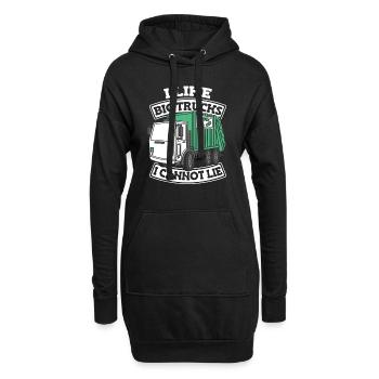 Lkw Fahrer Trucker Lastwagenfahrer Liebe - Hoodie-Kleid - Schwarz - Vorne