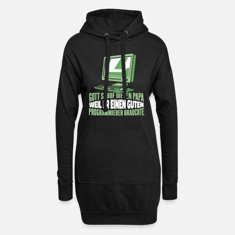Entwickler Coder Programmierer - Hoodie-Kleid - Schwarz