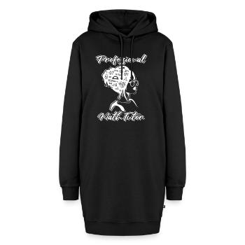 Professeur de mathématiques Professeur de mathématiques Tuteur de mathématiques - Sweat-shirt à capuche long Femme - noir - Devant