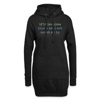 Quand il s’agit de conseils et de salon de manucure de nail art - Sweat-shirt à capuche long Femme - noir - Devant