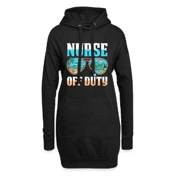 Krankenschwester Sonnenbrille - Hoodie-Kleid - Schwarz - Vorne