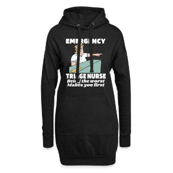 Krankenschwester Lustig Notfallkrankenschwester - Hoodie-Kleid - Schwarz - Vorne