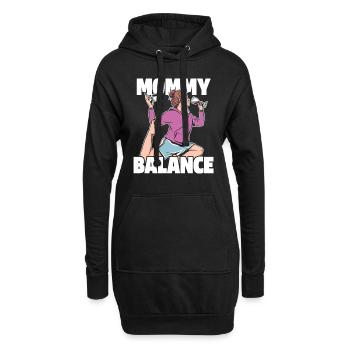 Café Café Mère Café Vin - Sweat-shirt à capuche long Femme - noir - Devant