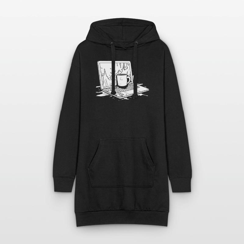 Entwickler Coder Programmierer Kaffee Hoodie-Kleid
