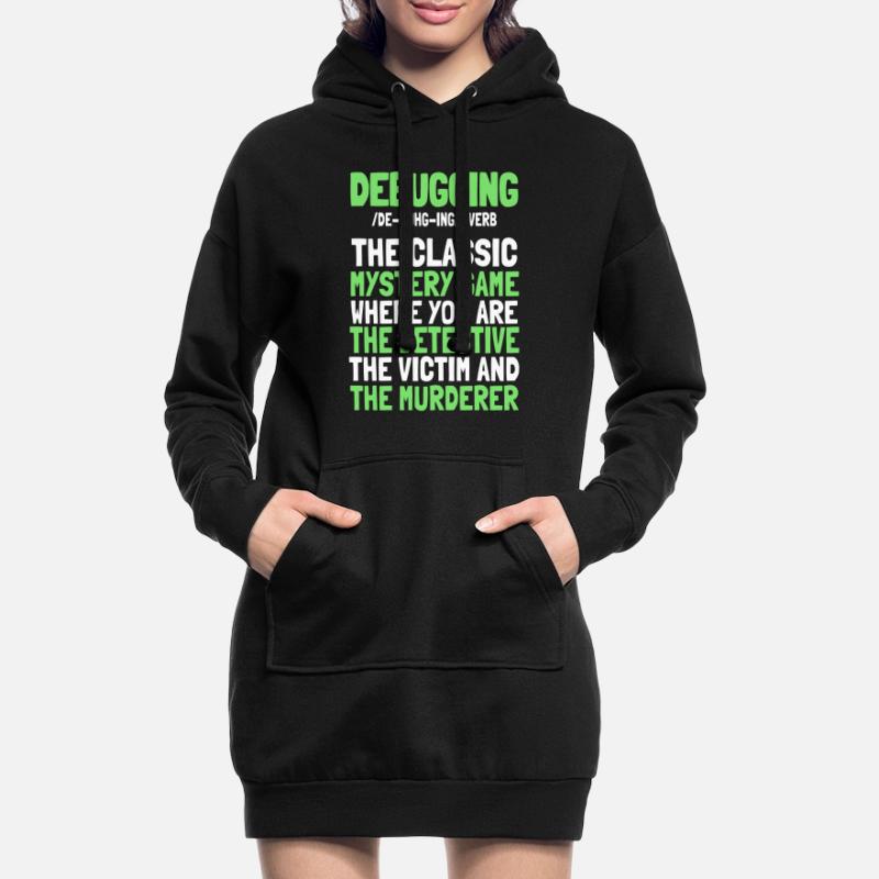 Entwickler Coder Programmierer Witzig Debugging Hoodie-Kleid