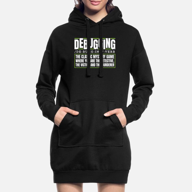 Entwickler Coder Programmierer Debugging Hoodie-Kleid
