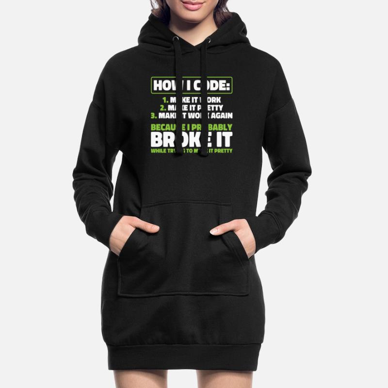Entwickler Coder Programmierer Hoodie-Kleid