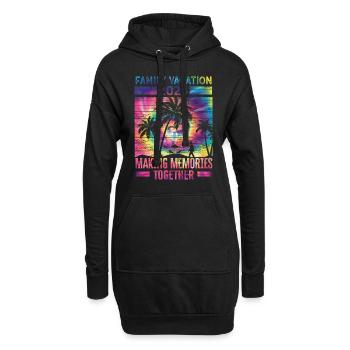 Familienurlaub Erinnerungen Schaffen - Hoodie-Kleid - Schwarz - Vorne