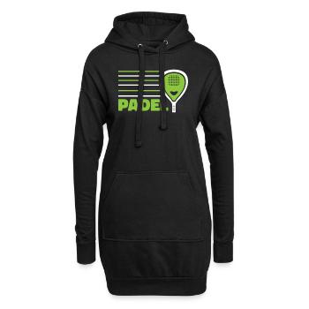 Le padel - Sweat-shirt à capuche long Femme - noir - Devant