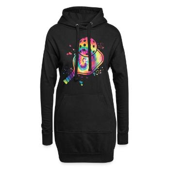 Équipe de pickleball du club Wiffleball - Sweat-shirt à capuche long Femme - noir - Devant