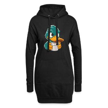 Canard - Sweat-shirt à capuche long Femme - noir - Devant