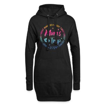 Week-end entre filles : sortie des mères 2024 - Sweat-shirt à capuche long Femme - noir - Devant