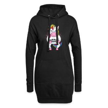 Gamer Gaming Gamer Unicorn - Hoodie-Kleid - Schwarz - Vorne