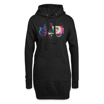 Vélo lourd Vélo cargo Vélo cargo Vélo cargo - Sweat-shirt à capuche long Femme - noir - Devant
