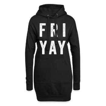 Fri Yay Enseignants Ambiance du week-end de l’école - Sweat-shirt à capuche long Femme - noir - Devant