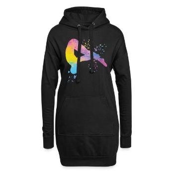 Plongeon, Plongeon synchronisé, Saut artistique - Sweat-shirt à capuche long Femme - noir - Devant
