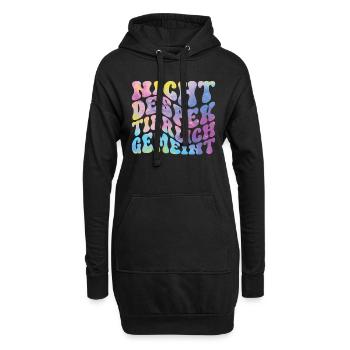 Nicht Despektierlich Gemeint - Hoodie-Kleid - Schwarz - Vorne