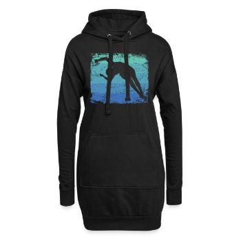 Plongeon, Saut artistique, Plongeon synchronisé - Sweat-shirt à capuche long Femme - noir - Devant