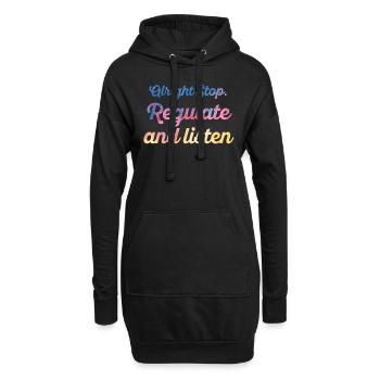 Stop Regulating and Listening Teacher - Hoodie Dress - black - Front