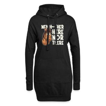 Pferd Reitsport - Hoodie-Kleid - Schwarz - Vorne