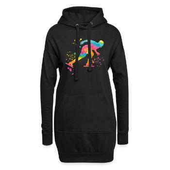Eisschnellläufer Sportlerin Eisschnelllauf - Hoodie-Kleid - Schwarz - Vorne