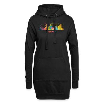 Memphean Skyline Memphis - Hoodie-Kleid - Schwarz - Vorne