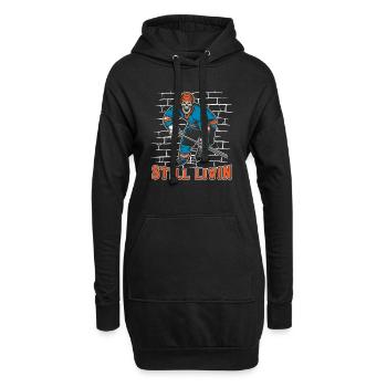 Hockey sur glace - Sweat-shirt à capuche long Femme - noir - Devant