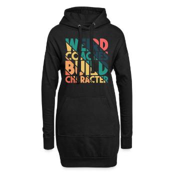 Seltsame Coaches Bilden Charakter Coach - Hoodie-Kleid - Schwarz - Vorne
