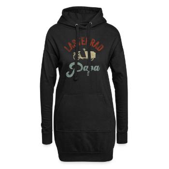 Lastenrad Papa Retro Fahhrad Cargobike - Hoodie-Kleid - Schwarz - Vorne