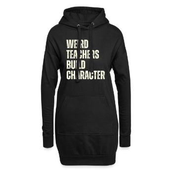 Des enseignants bizarres construisent un enseignant de caractère - Sweat-shirt à capuche long Femme - noir - Devant