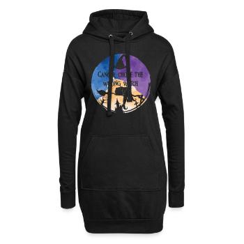 Cancer Sorcière Calendula Cancer de la vessie - Sweat-shirt à capuche long Femme - noir - Devant