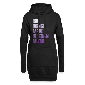 J’amène le peintre peintre papa vernisher - Sweat-shirt à capuche long Femme - noir - Devant