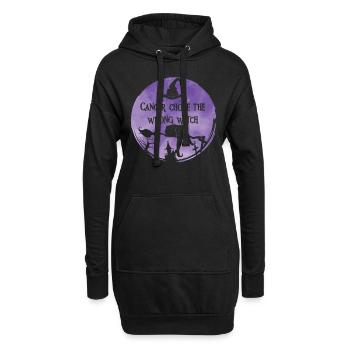 Le cancer a choisi le lymphome de Hodgkin - Sweat-shirt à capuche long Femme - noir - Devant