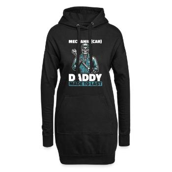 Kfz Mechaniker Skelett Fathers Day Dad - Hoodie-Kleid - Schwarz - Vorne
