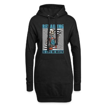 Squelette de mécanicien automobile - Sweat-shirt à capuche long Femme - noir - Devant